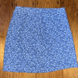 Abercrombie blue floral mini skirt